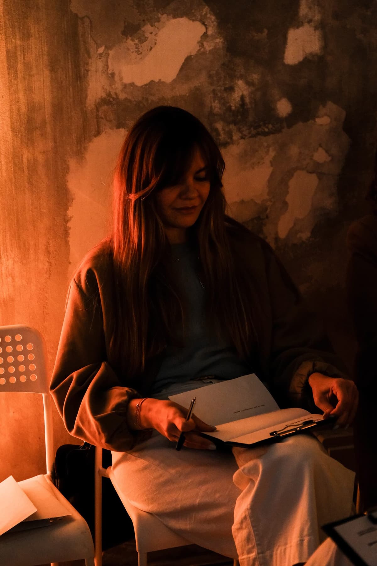 A moment from WHO ARE YOU?