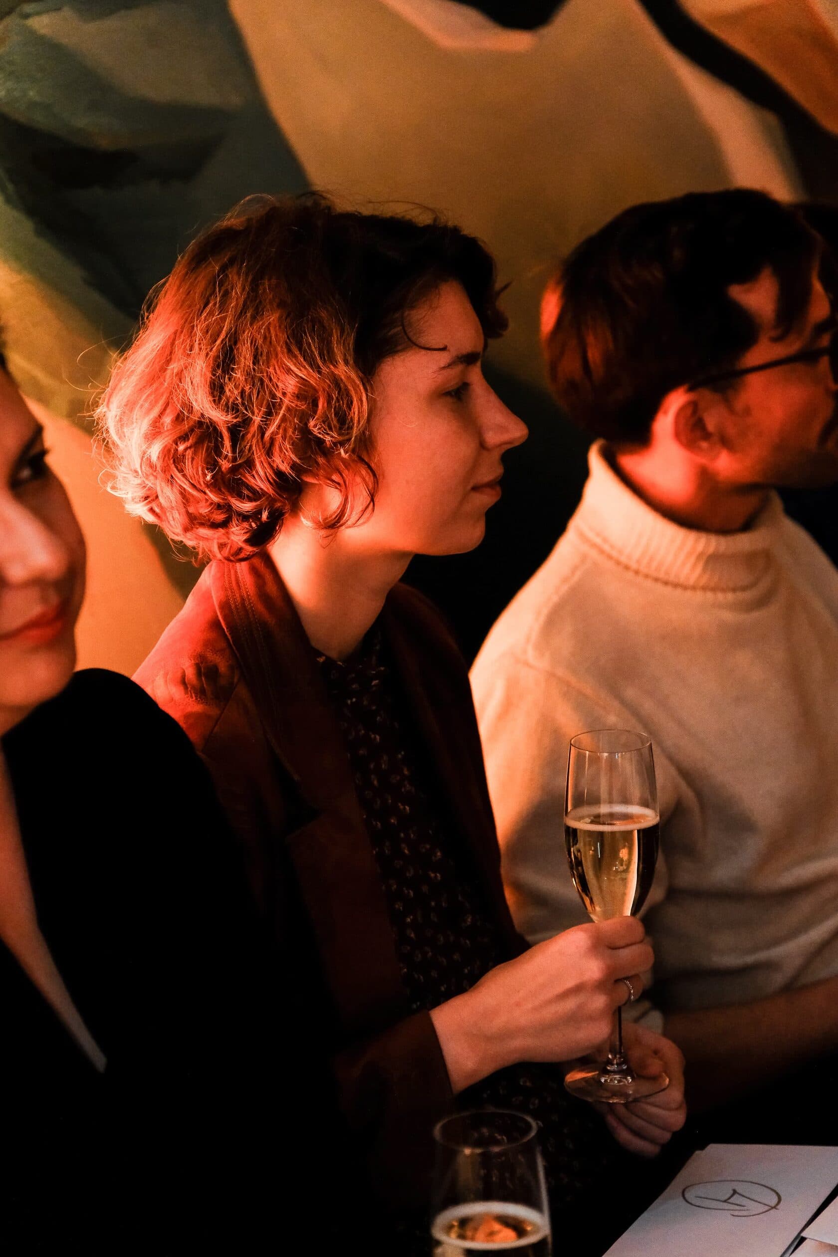 Intimate atmosphere with prosecco